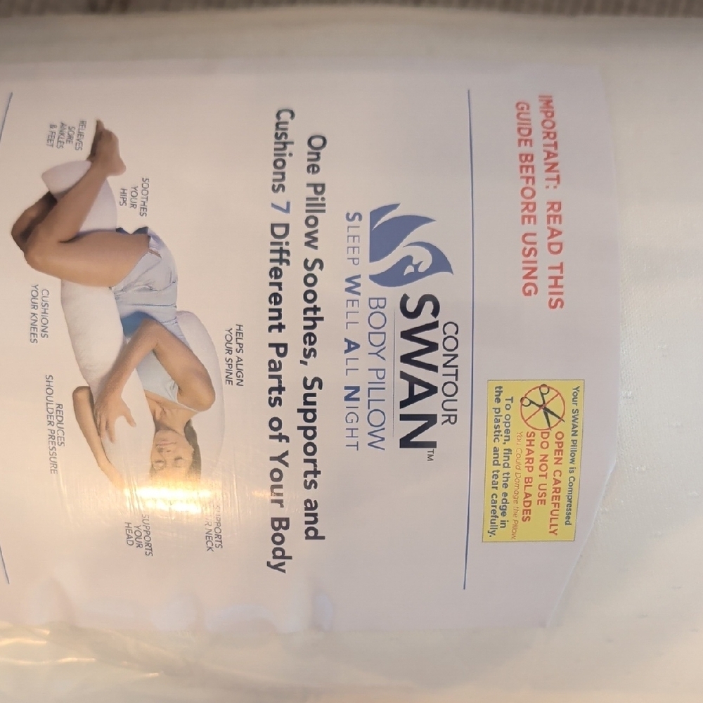 Contour Swan Body Pillow - White Full Body Support - Picture 3 of 3